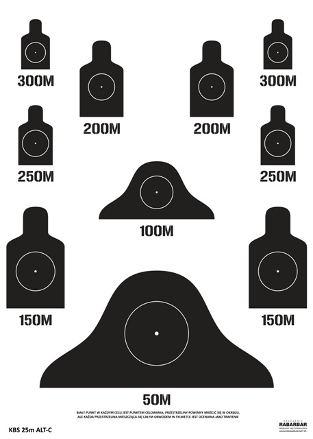 tarcza strzelecka KBS 25m ALT-C